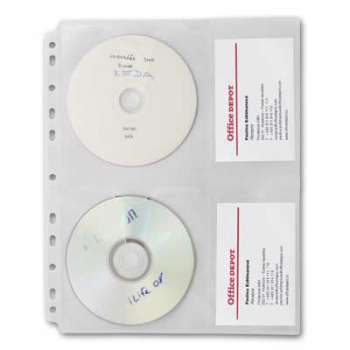 Závěsné obaly na 4 CD/DVD, 10 ks