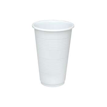 Plastové kelímky - 300 ml, bílé, 100 ks