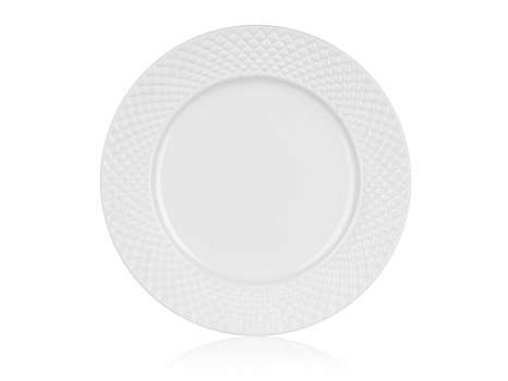 Dezertní talíře Banquet Diamond Line - bílé, 20,2 cm, sada 6 ks