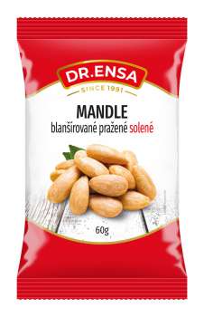 Mandle Dr. Ensa - blanšírované, pražené, solené, 60 g