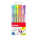Gelový roller Kores K11 Pen Neon - sada 6 neonových barev