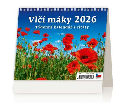 Stolní kalendář 2026 Vlčí máky