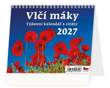 Stolní kalendář 2027 Vlčí máky