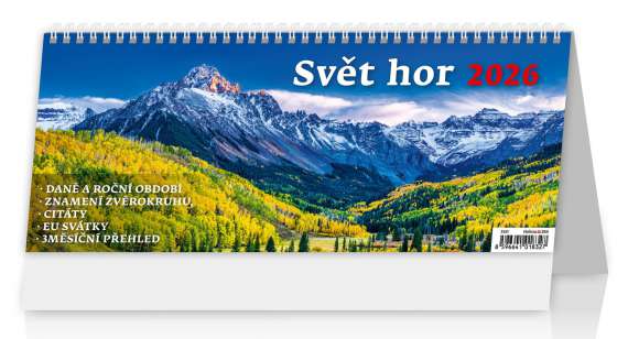 Stolní kalendář 2026 Svět hor