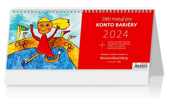 Stolní kalendář 2024 Děti malují pro Konto Bariéry