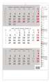 Tříměsíční kalendář 2025 - poznámkový, šedý