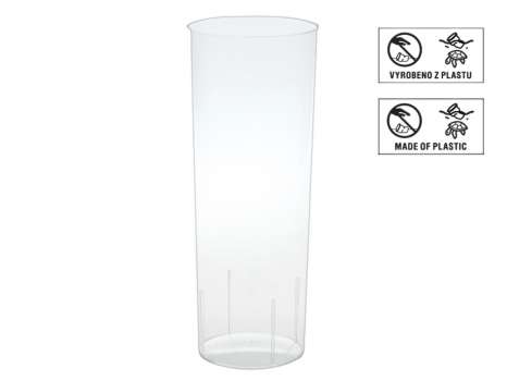 Plastové pohárky longdrink - 300 ml, čiré, 500 ks