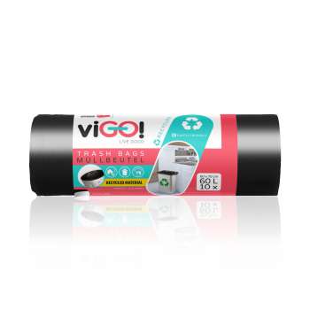 Pytle na odpad viGO! – 60 l, 28 mic, 10 ks, černé