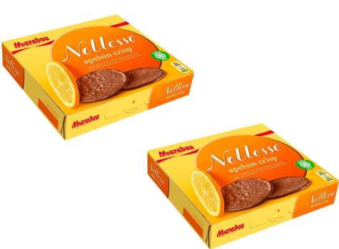 Výběrové čokoládové plátky s pomerančovou příchutí MARABOU Noblesse