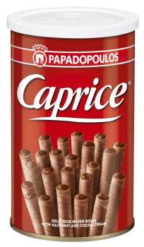 Trubičky Caprice s příchutí lískový oříšek