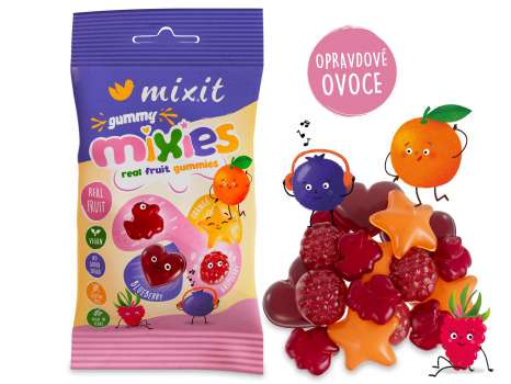 Ovocné Mixies - přírodní želé bonbony, 35 g