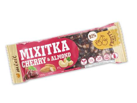 Tyčinka Mixitka - bez lepku, třešeň + mandle, 45 g