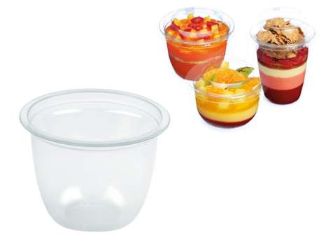 Plastové kelímky na dezerty Servipack - 9,5 cm, 270 ml, čiré, 800 ks