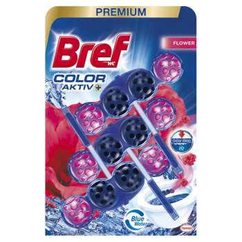 WC blok Bref Color Aktiv - Flower, 3x 50 g