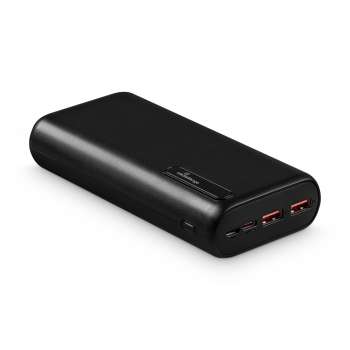 Powerbanka MediaRange - 20000 mAh, 2x USB-A, 1x USBC, černá