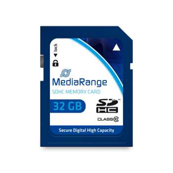 Paměťová karta SDHC MediaRange - 32 GB, modrá