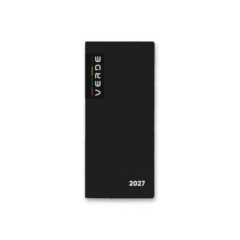 Diář měsíční kapesní PVC Pastelini - černý 2027