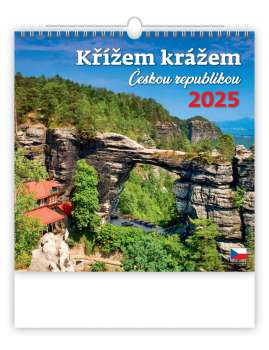 Nástěnný kalendář 2025  Křížem krážem Českou republikou