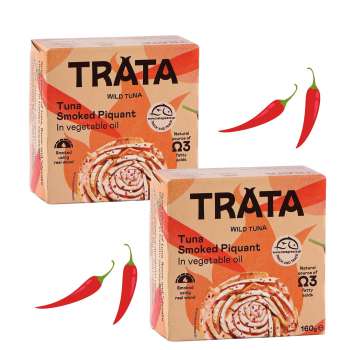 DÁREK: TRATA Tuňák uzený v rostlinném oleji pikantní 160g