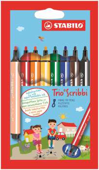 Fixy STABILO Trio Scribbi - sada 8 barev