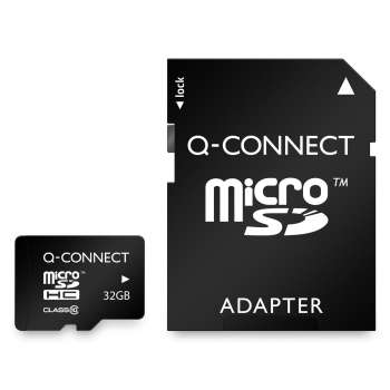 Paměťová karta Q-Connect - Micro SDHC, SD adaptér, 32 GB