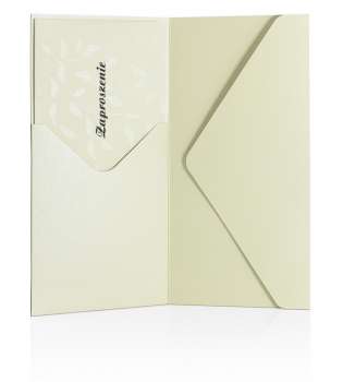 Ozdobné obálky s kapsou Pearl - DL, 220 g/m2, perleťové, krémové, 5 ks