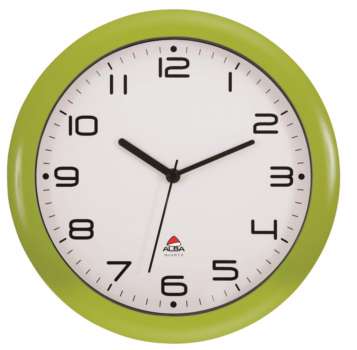 Nástěnné hodiny Hornew- plastové, 30 cm, světle zelené