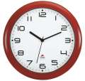 Nástěnné hodiny Hornew - plastové, průměr 30 cm, červené