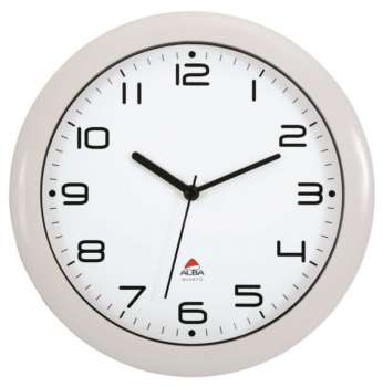 Nástěnné hodiny Hornew - plastové, 30 cm, bílé