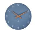 Nástěnné hodiny Hormilena - dřevěné, průměr 30 cm, modré