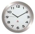 Nástěnné hodiny Horissimo - plastové, průměr 38 cm, stříbrné