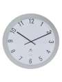 Nástěnné hodiny Horgiant - plastové, průměr 60 cm, stříbrné