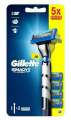 Pánský holicí strojek Gillette Mach3 3D Turbo strojek + 5 hlavic