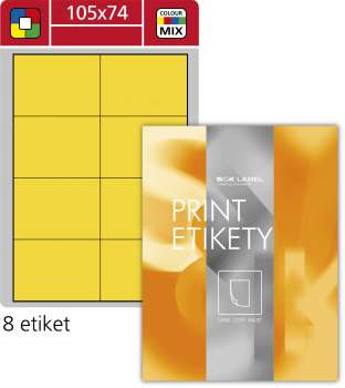 Univerzální etikety S&K Label - žluté, 105 x 74,2 mm, 800 ks