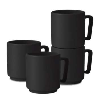 DÁREK: Sada hrnků 4 ks 300 ml Matte Black Collection