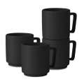 Sada hrnků 4 ks 300 ml Matte Black Collection
