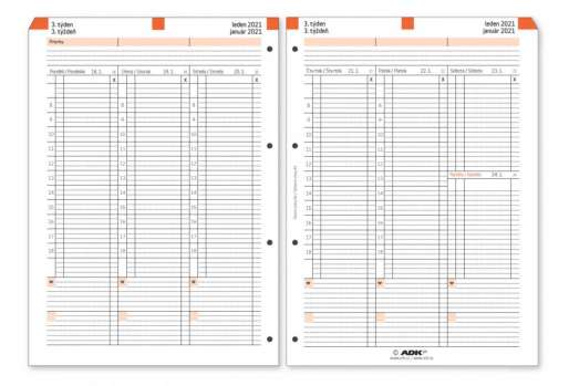 Formulář ADK Týdenní plán - A4, 53 listů