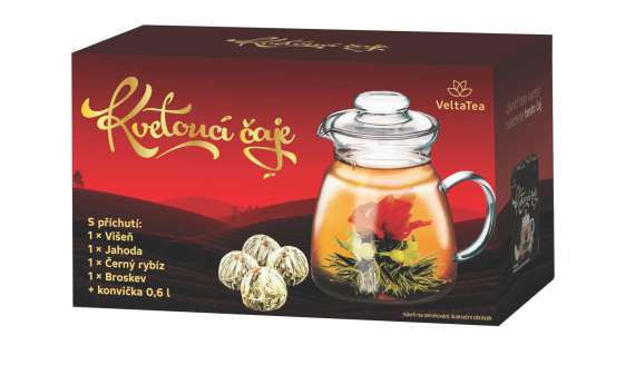 Dárková kazeta s konvičkou - červený přebal