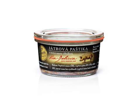 Játrová paštika s restovanou cibulkou, 130 g