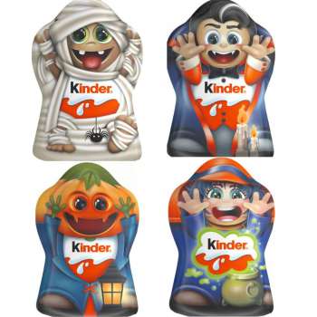 Čtyři čokoládové Halloween Kinder figurky