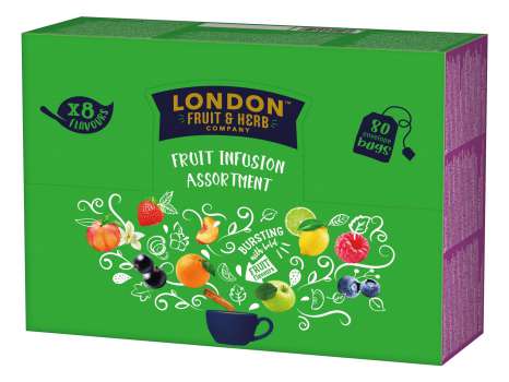 Kolekce čajů London Fruit & Herb - ovocné, směs, box 80 ks