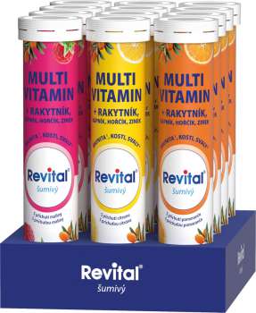 Šumivé vitamíny Revital - multivitamín s rakytníkem, 20 tablet