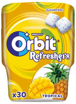 Žvýkačky Orbit Refreshers - tropic, dóza 30 dražé, 67 g