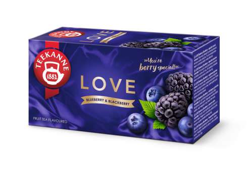 Ovocný čaj Teekanne Love - borůvka, ostružina, 20x 2,25 g, 50 g