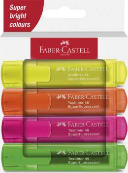 Zvýrazňovač Faber-Castell Textliner 1546 - sada 4 neonových barev