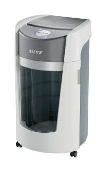 Skartovačka Leitz IQ OptiMax 550 Office - P5, řez na mikročástice 2 x 15 mm, bílá