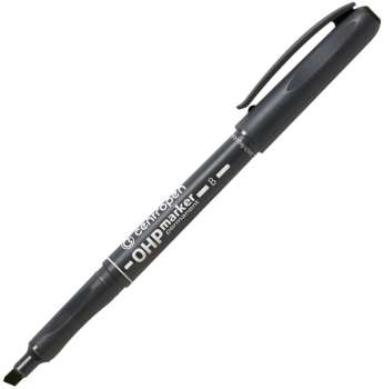 Permanentní popisovač Centropen 2638 OHP - zkosený hrot, černý