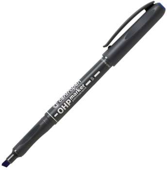 Permanentní popisovač Centropen 2638 OHP - zkosený hrot, modrý