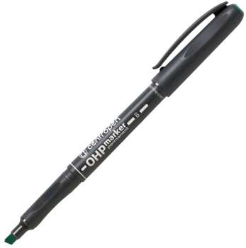 Permanentní popisovač Centropen 2638 OHP - zkosený hrot, zelený