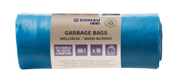 Pytle na odpad Donau ECO – 60 l, 30 mic, 10 ks, modré